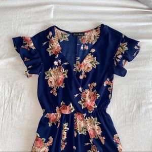 Long blue romper